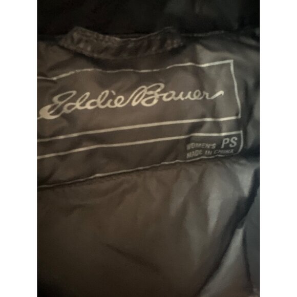 Eddie Bauer Womens PS Black Down Jacket EB650 Lightweight Nylon Shell - Picture 2 of 7